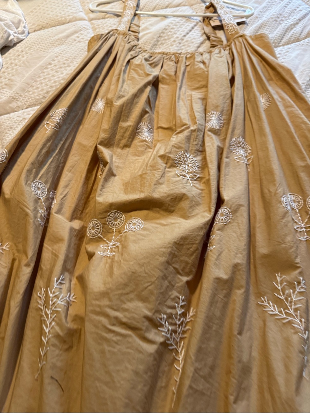 MOTHER The More Is More Embroidered Cotton Maxi S NWT - Picture 7 of 13